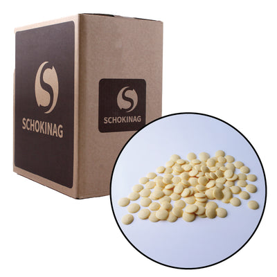 WHITE CHOCOLATE CHIPS - SCHOKINAG - 10 kg