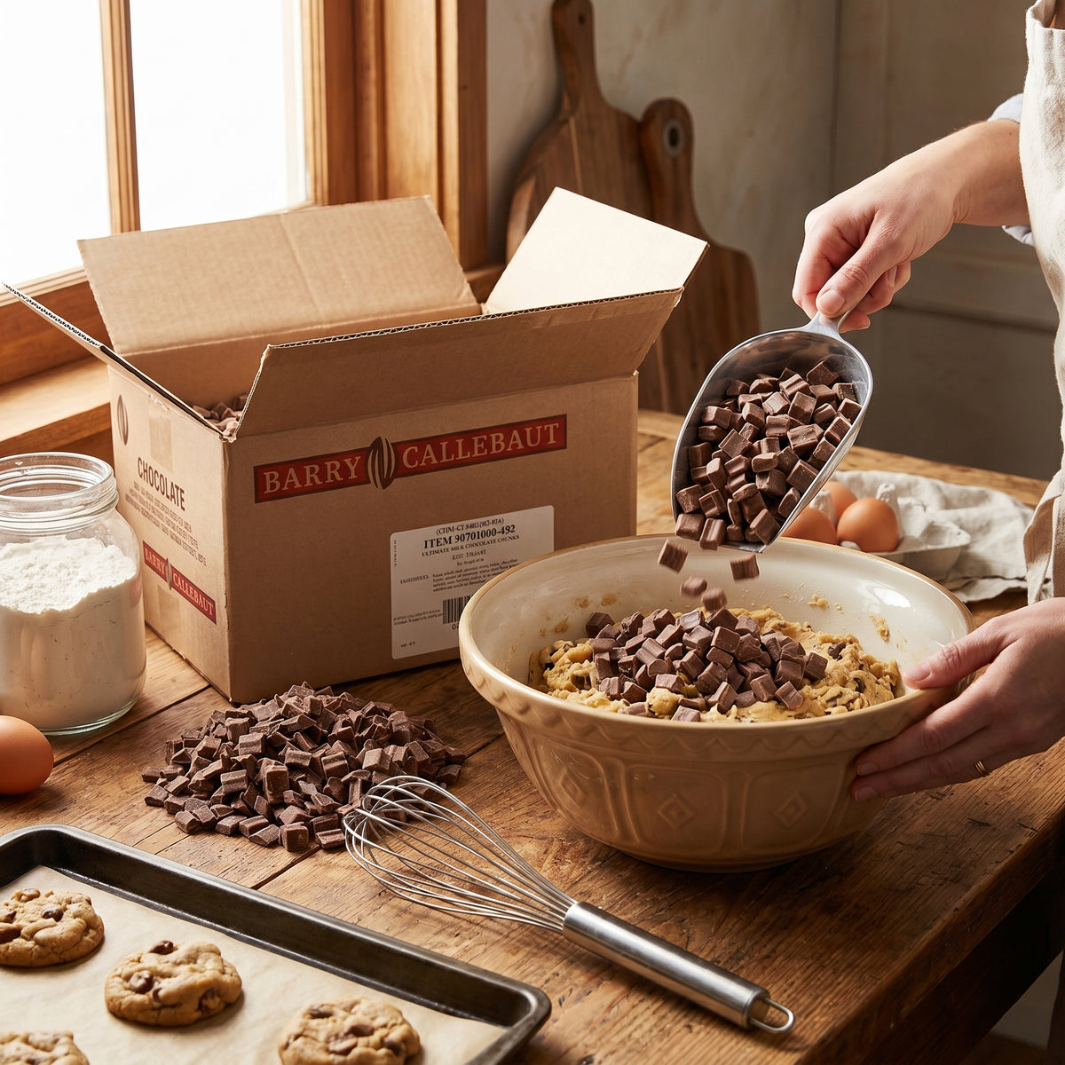 PÉPITES DE CHOCOLAT AU LAIT PUR 600CT - BARRY CALLEBAUT - 30 lbs (13,608 kg) 