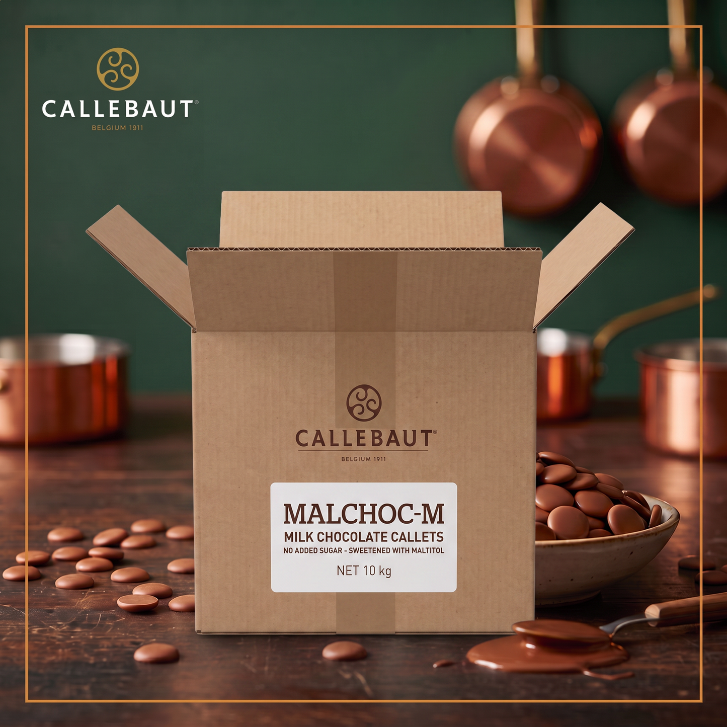 Callebaut Malchoc Milk Chocolate No Added Sugar Callets — lifestyle card