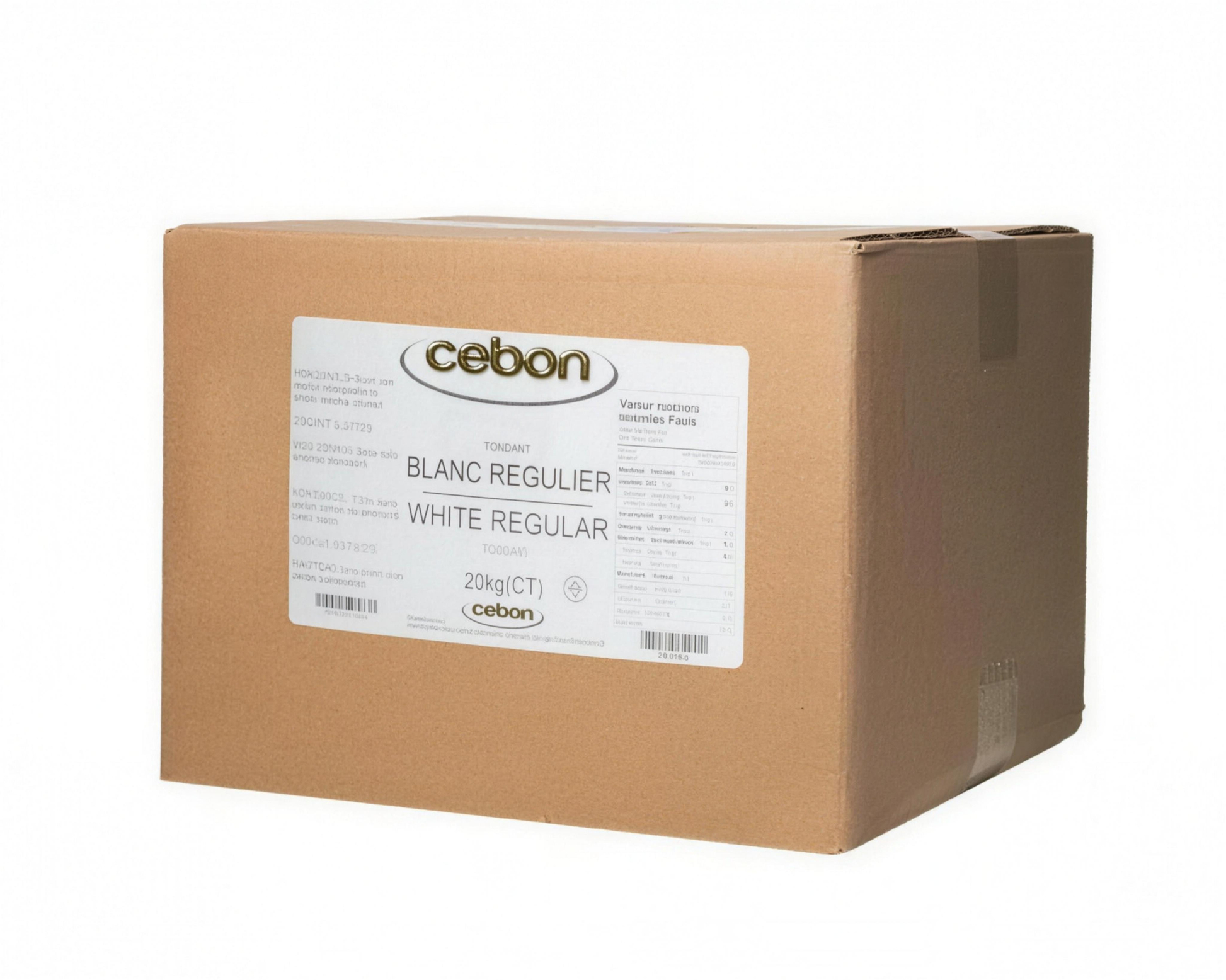 WHITE REGULAR FONDANT IN CONTENANT - CEBON 20 kg — product packshot