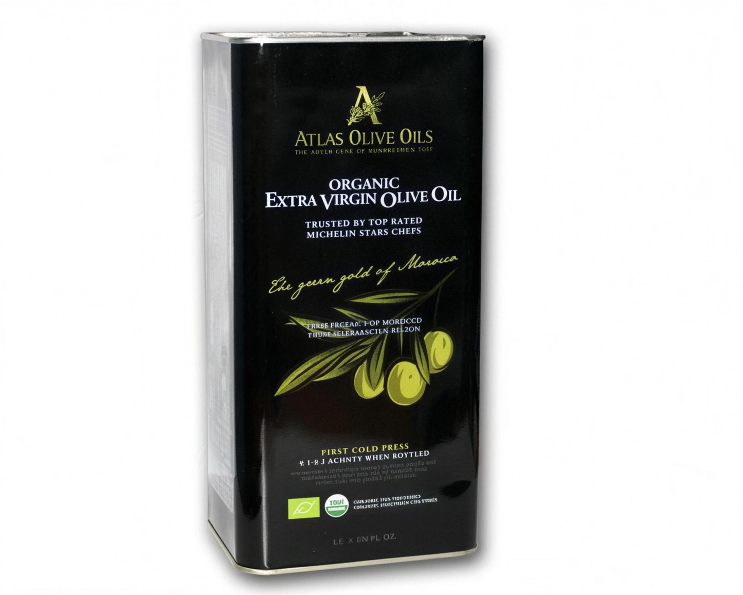 EXTRA VIRGIN OLIVE ORGANIC OIL 5 liters — product packshot