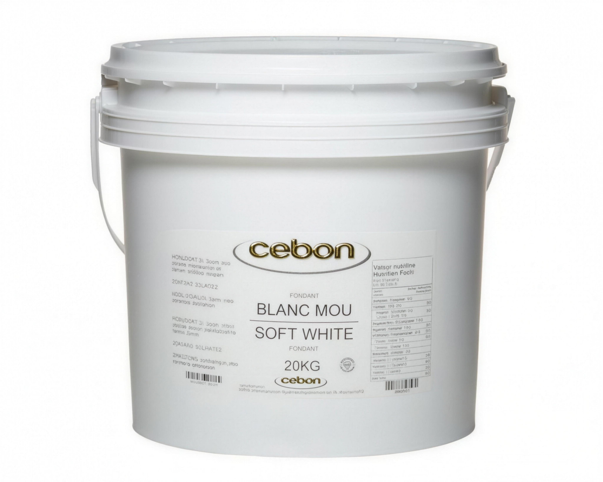 SOFT WHITE FONDANT IN PAIL - CEBON 20 kg — product packshot