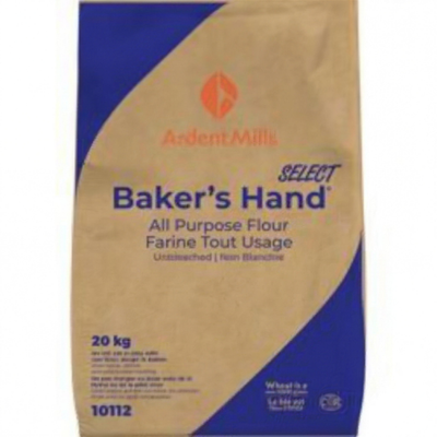 ALL-PURPOSE FLOUR UNBLEACHED AND UNTREATED - BAKER'S HAND - 20kg — product packshot
