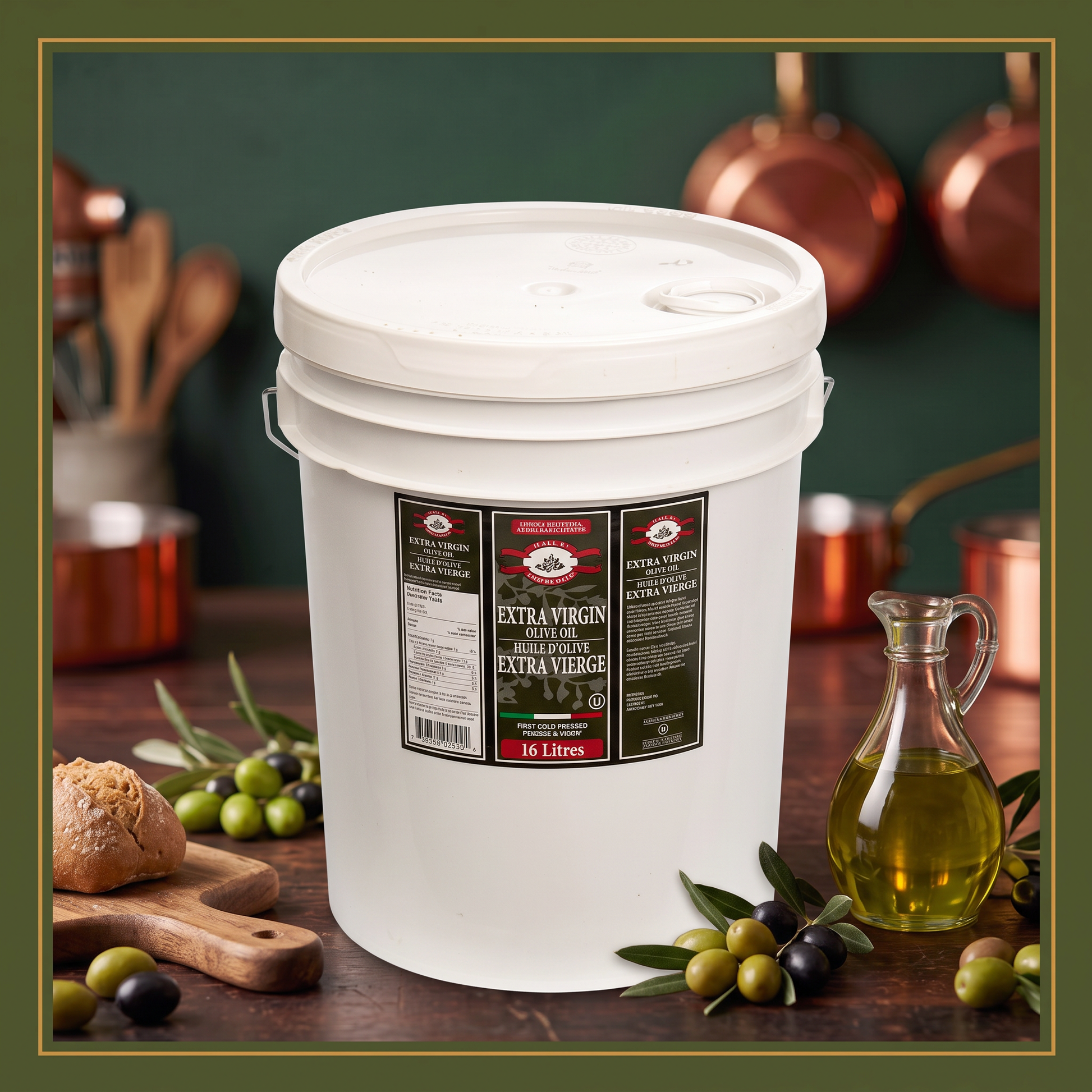 EXTRA VIRGIN OLIVE OIL 16 litres — lifestyle card