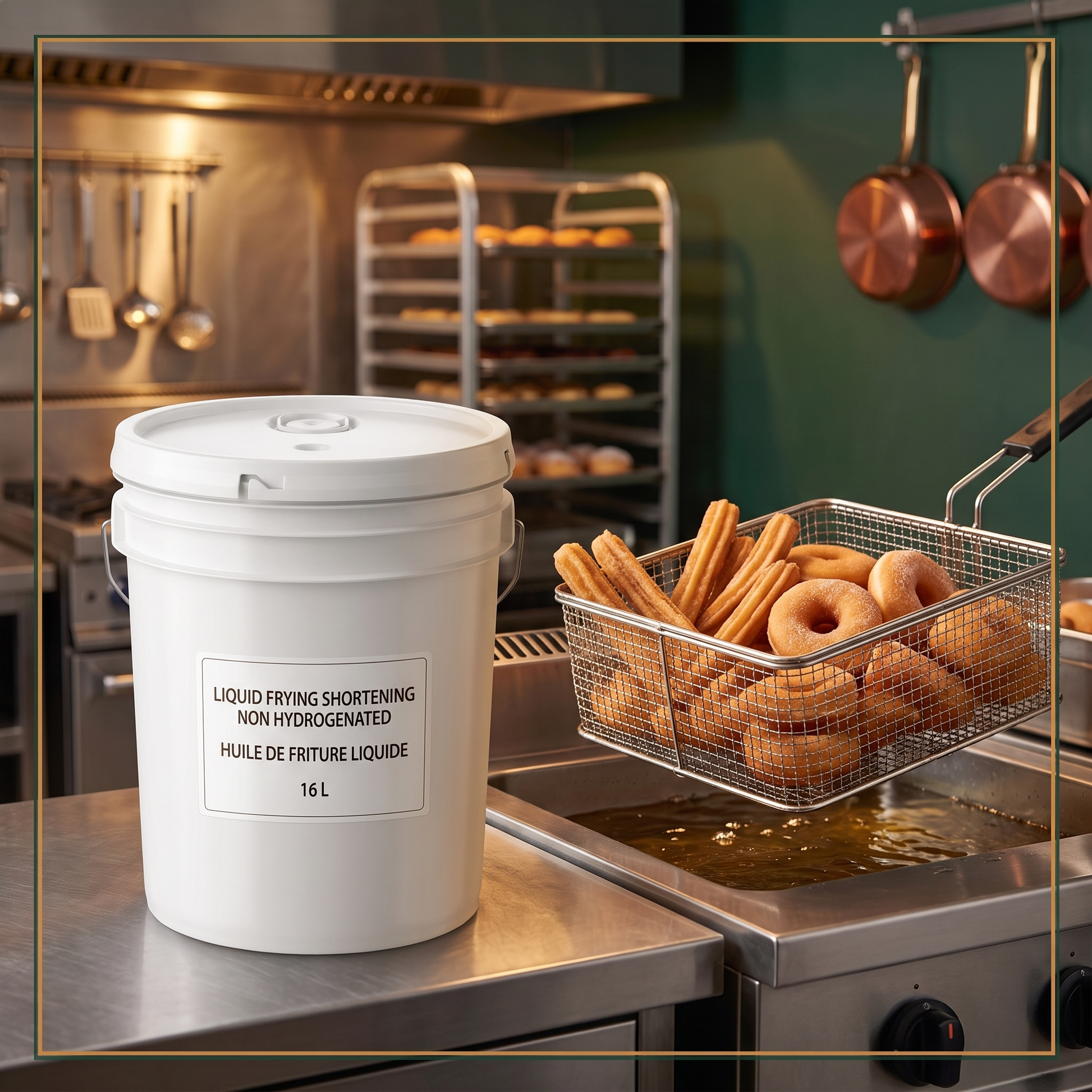 NON HYDROGENATED LIQUID FRYING SHORTENING 16 liters — lifestyle card