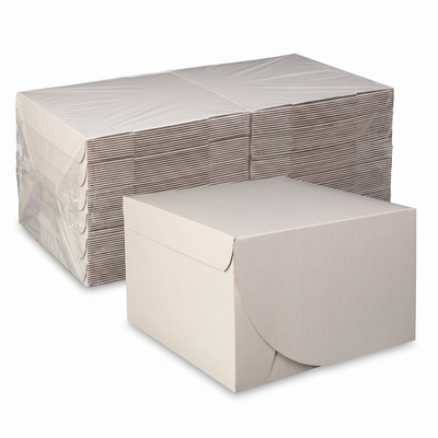 CARDBOARD CAKE BOX 9 X 9 X 3.5 - 100 units — product packshot