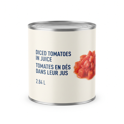DICED TOMATOES IN JUICE - BELL HORTO 2.84 liter — product packshot