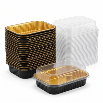 RECT ENTREE PANS GOLD / BLACK COMBO 25 units — product packshot
