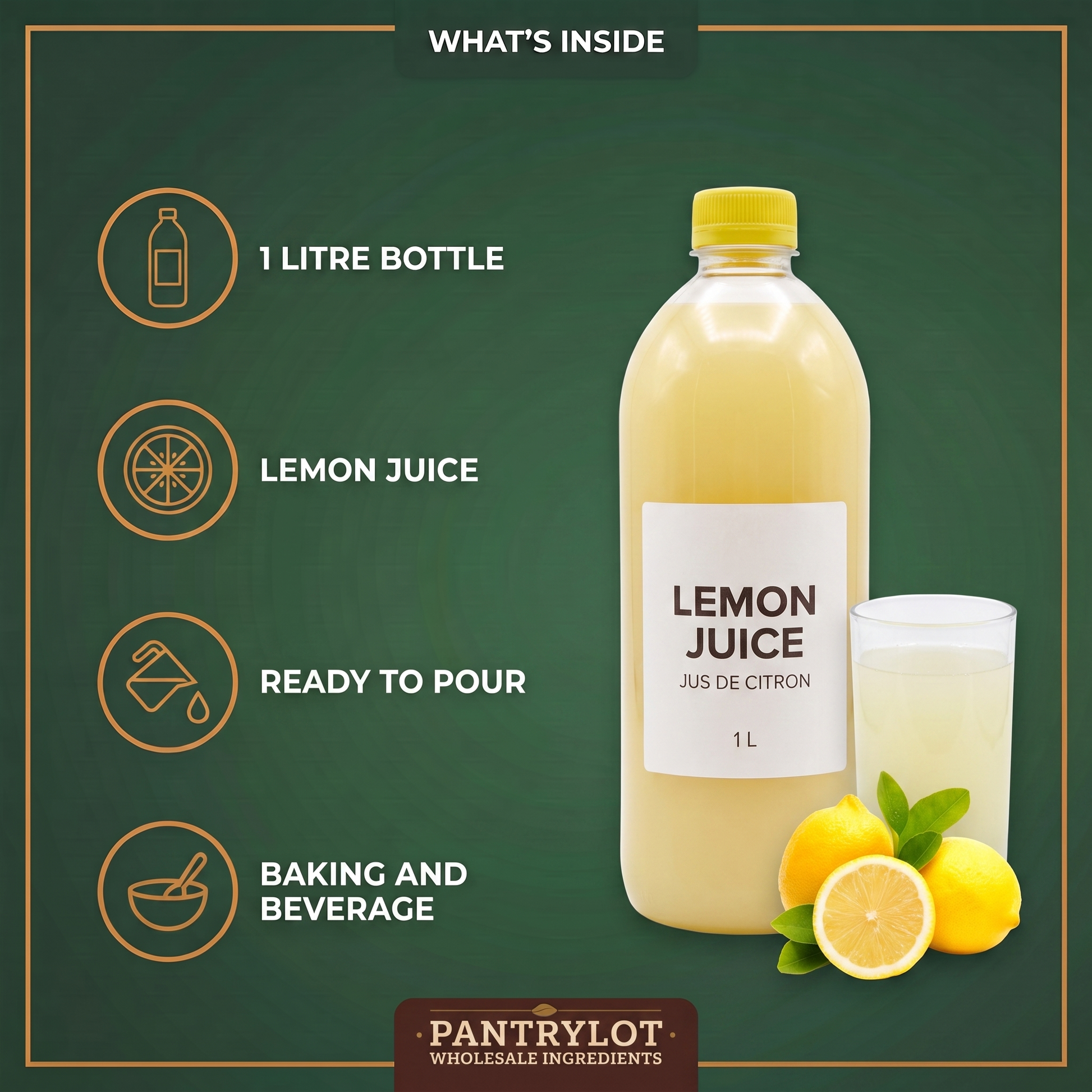 LEMON JUICE QUICKLEMON 1 liter — in-the-box features card