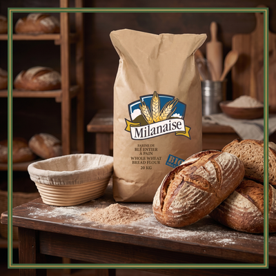ORGANIC WHOLE WHEAT BREAD FLOUR - MILANAISE - 20Kg — lifestyle card