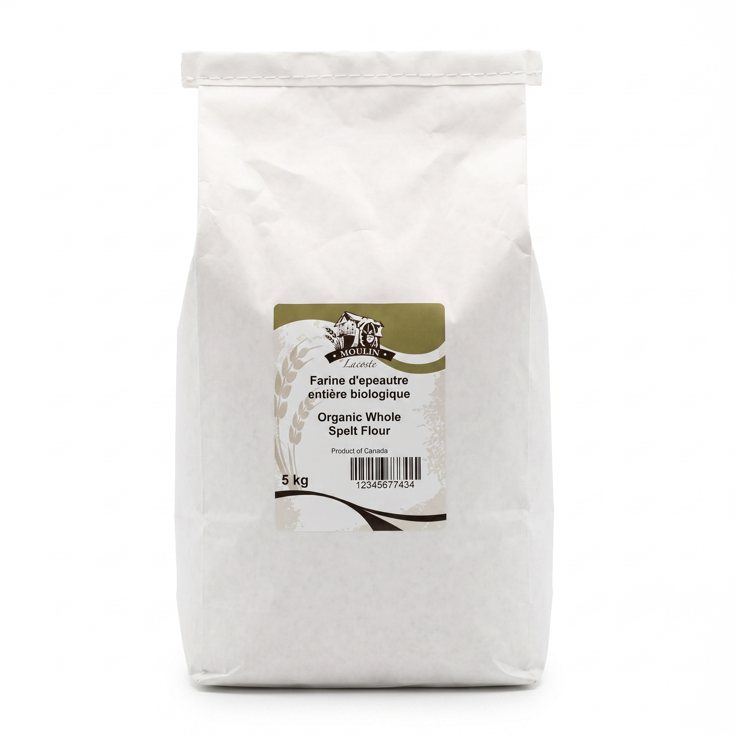 ORGANIC WHOLE SPELT FLOUR - MOULIN LACOSTE - 5kg — product packshot