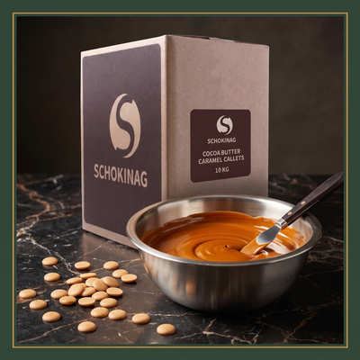 COCOA BUTTER CARAMEL CALLETS - SCHOKINAG - 10 kg — lifestyle card