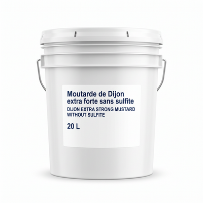 DIJON EXTRA STRONG MUSTARD WITHOUT SULFITE 20 litres — product packshot