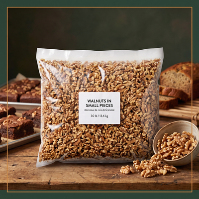WALNUTS IN SMALL PIECES 30 lb — lifestyle card