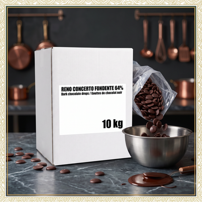 64 % DARK CHOCOLATE IN PISTOLES - RENO CONCERTO IRCA - 10 kg — lifestyle card