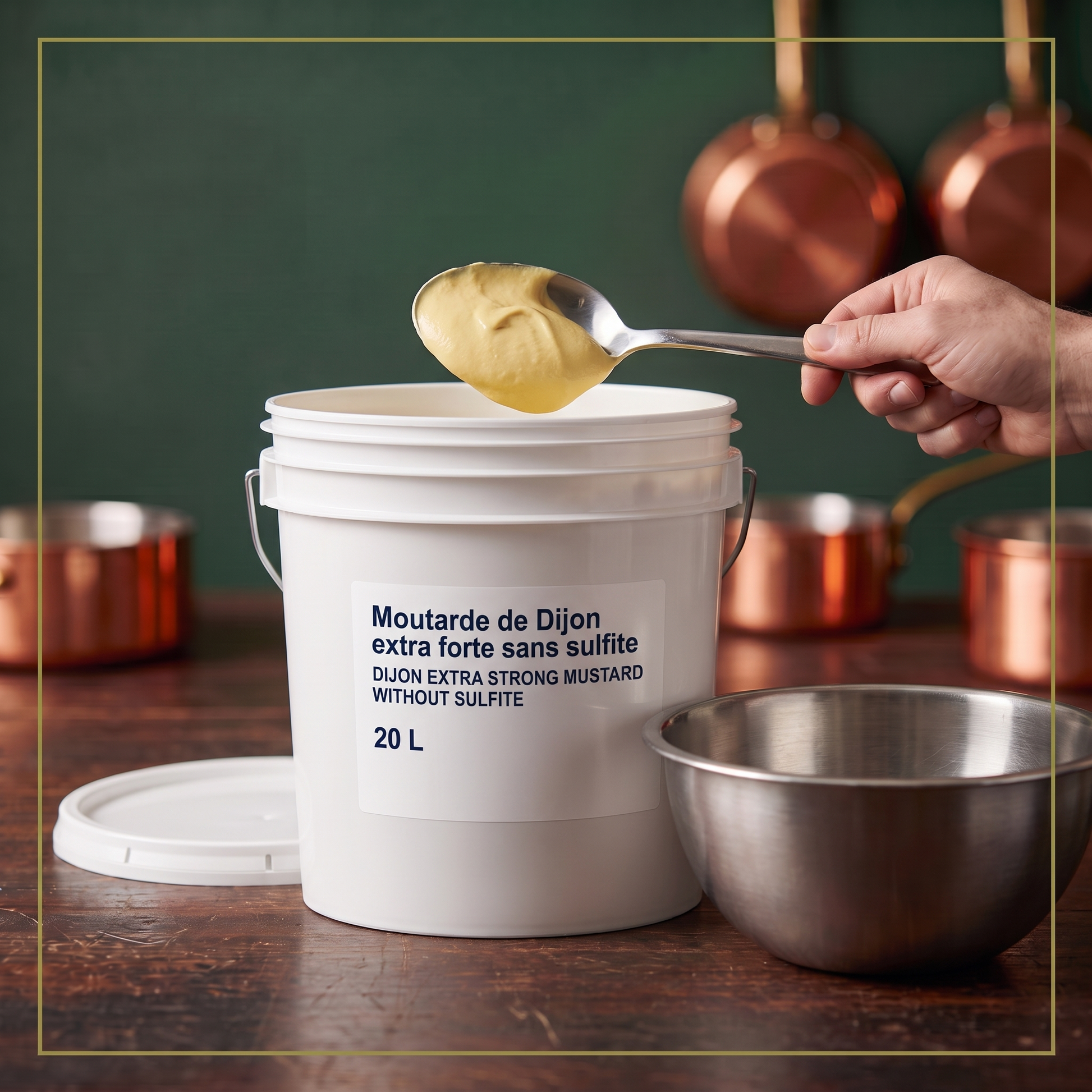 DIJON EXTRA STRONG MUSTARD WITHOUT SULFITE 20 litres — lifestyle card