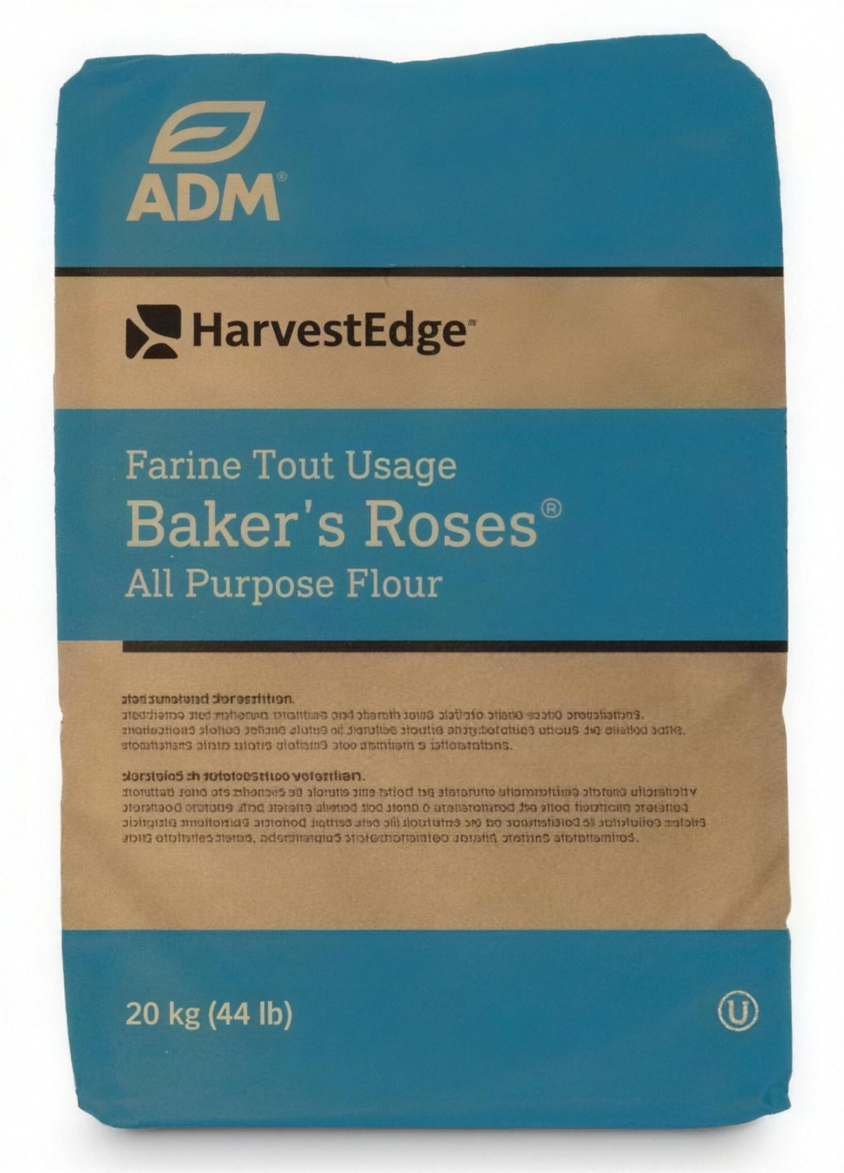UNTREATED AND UNBLEACHED ALL PURPOSE FLOUR - BAKER'S ROSE - 20kg — product packshot