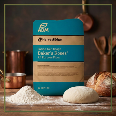 UNTREATED AND UNBLEACHED ALL PURPOSE FLOUR - BAKER'S ROSE - 20kg — lifestyle card