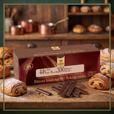 BAKER DARK CHOCOLATE STICKS 8CM - BARRY CALLEBAUT - 1.6kg - 300 units — lifestyle card
