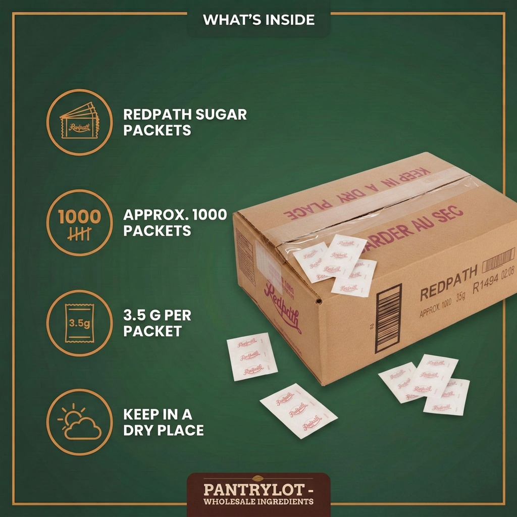SUGAR PACKET - REDPATH - 1000 units — in-the-box features card
