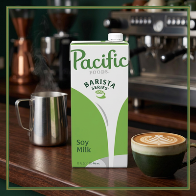 BARISTA SERIES SOY BEVERAGE - PACIFIC FOODS - 12 x 946 ml — lifestyle card