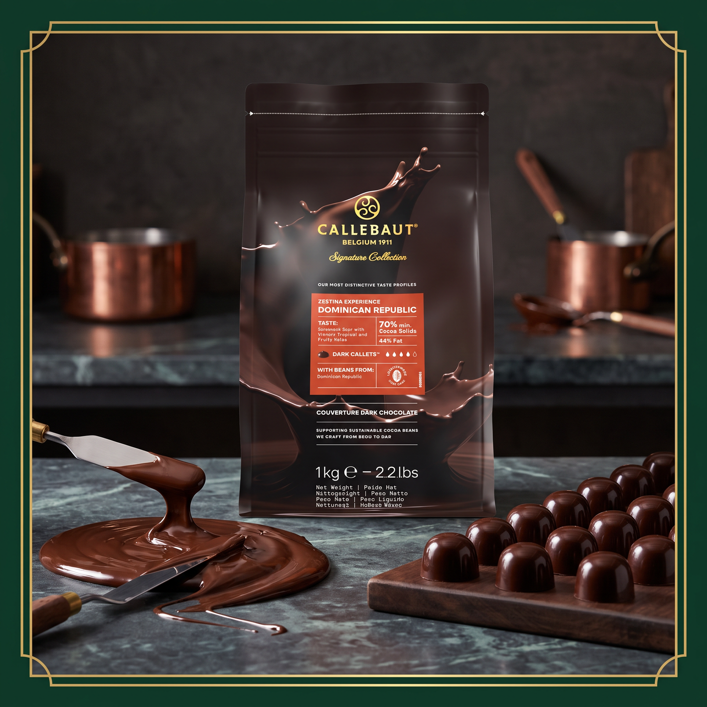 Callebaut Signature Collection Chocolat noir — Zestina République dominicaine 72 %   1 kg — lifestyle card