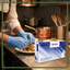 BLUE NITRILE GLOVE WITHOUT POWDER - SMALL 100 units — lifestyle card