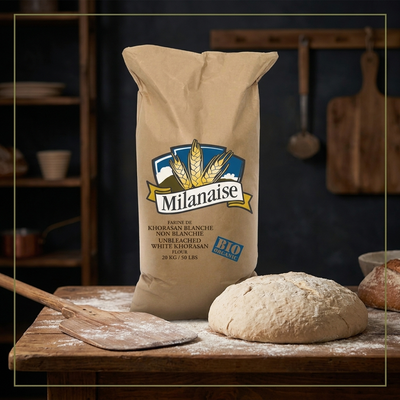 ORGANIC UNBLEACHED WHITE KHORASAN FLOUR - MILANAISE - 20kg — lifestyle card