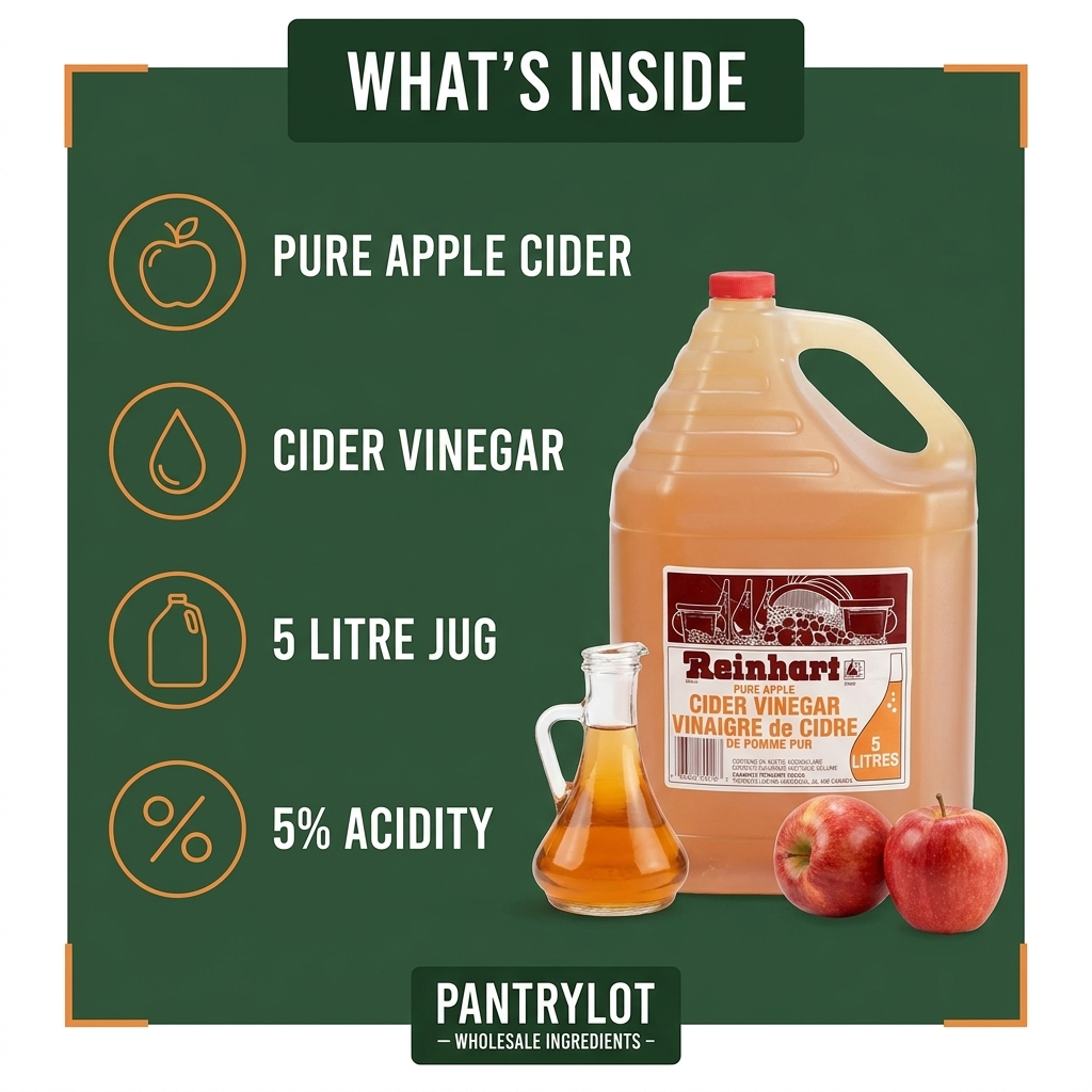 CIDER VINEGAR 5% - ALLEN'S  5 litres — in-the-box features card
