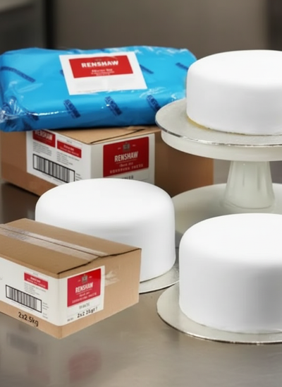 PRO WHITE ROLLED FONDANT - RENSHAW 4 X 2.5 kg