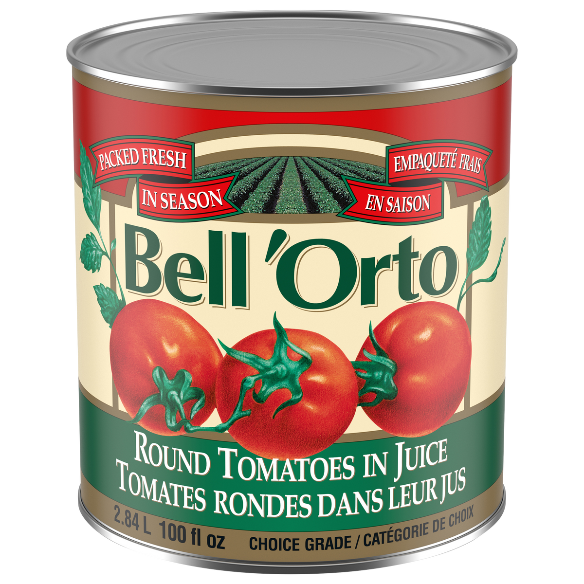TOMATES EN DÉS DANS LEUR JUS – BELL O'RTO 6 X 2.84 L
