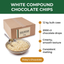 White Compound Chocolate Chips 2000CT — in-the-box features card
