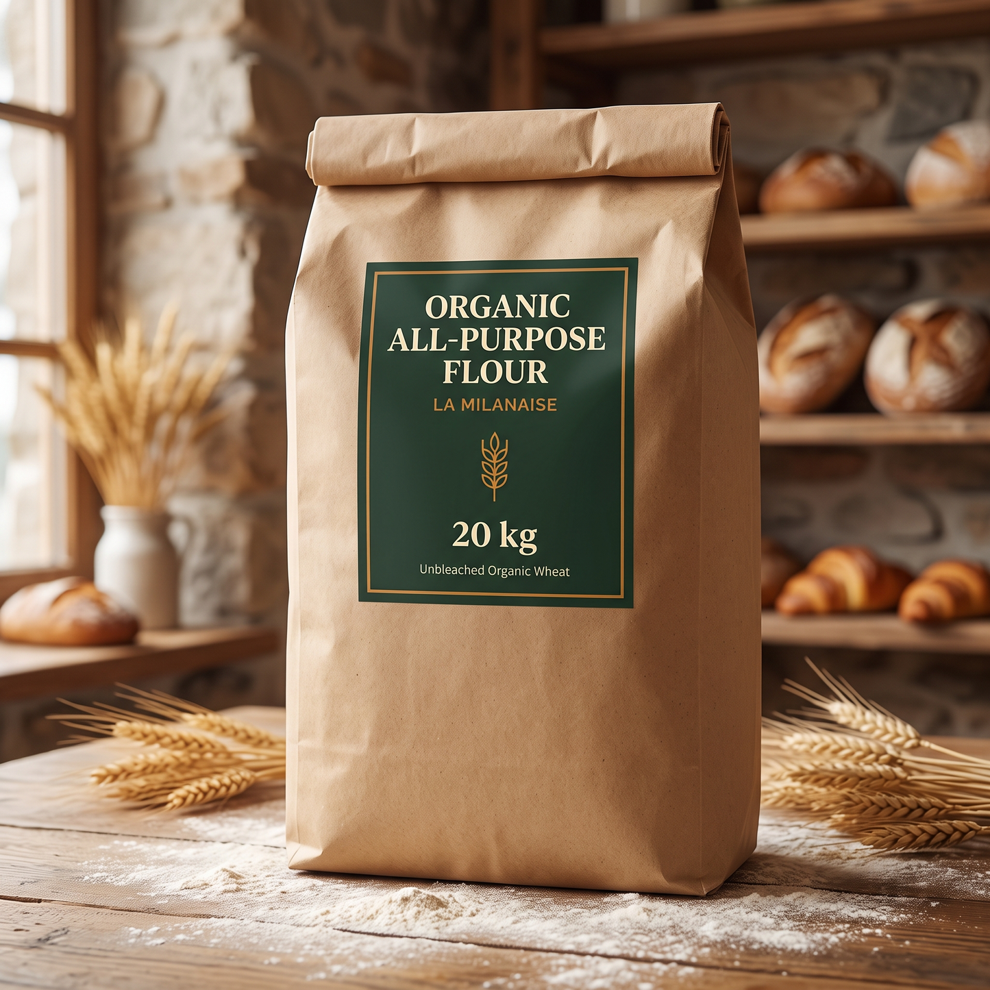 La Milanaise Organic All Purpose Unbleached Flour — lifestyle card